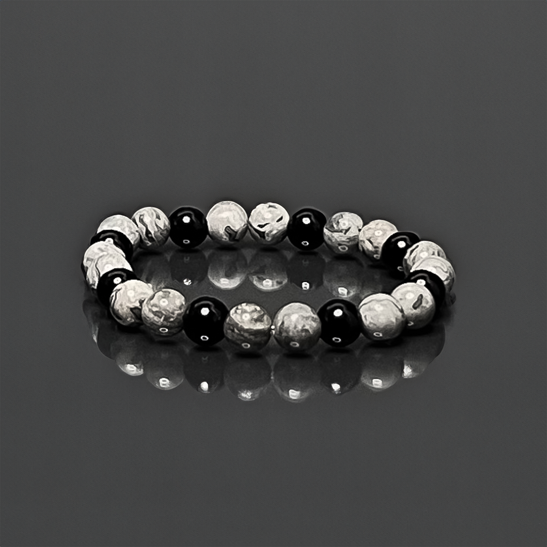 Map jasper & Onyx Bracelet – Enigma Elevated
